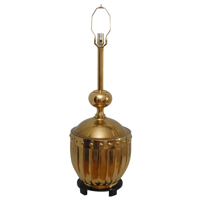 Large Brass Table Lamp by Stiffel For Sale