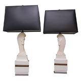 Pair Art Deco "Cheval" Table Lamps