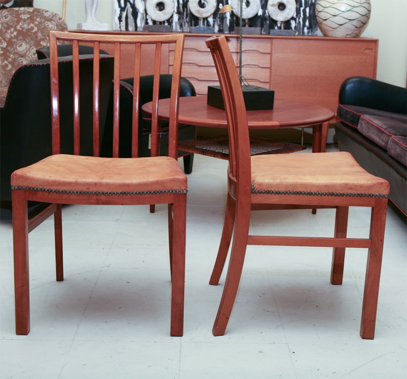 Scandinavian Modern Danish Modern Side Chairs, Pair