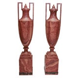 Tall Faux Marble Urns
