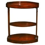 French 3-tier mahogany side table