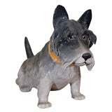 French Ceramic Terrier Dog