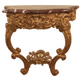 French gilded console table