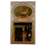 Large Louis XV Painted Trumeau Mirror, ca. 1770 France