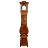 Louis XV Tall-Case Clock in Burled Elm & Wanut with Parquetry