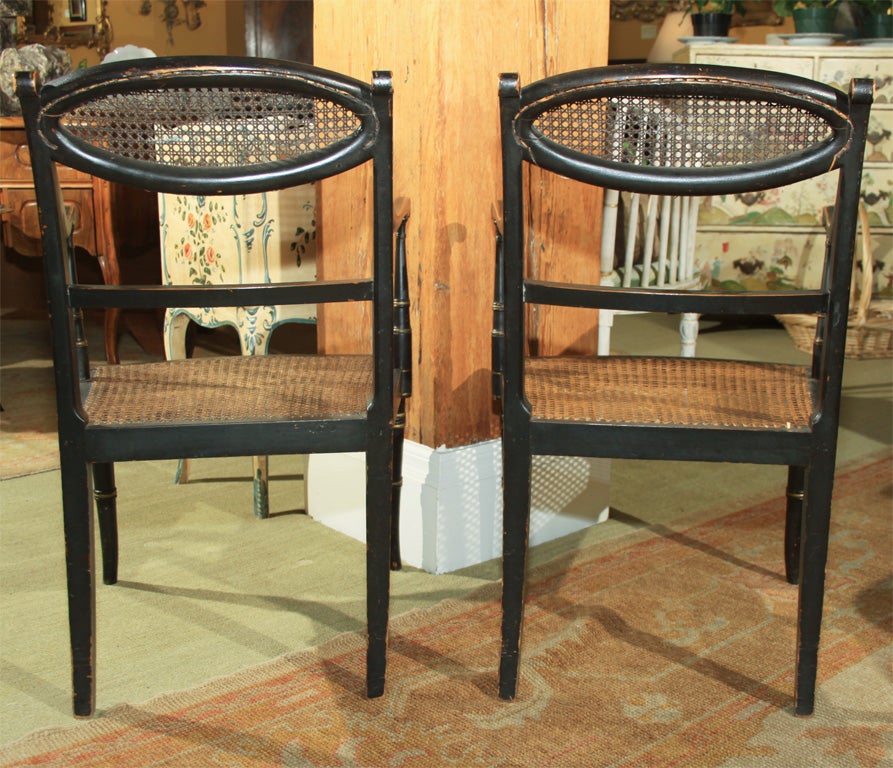 Pair English Elbow Chairs For Sale 4