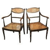 Pair English Elbow Chairs