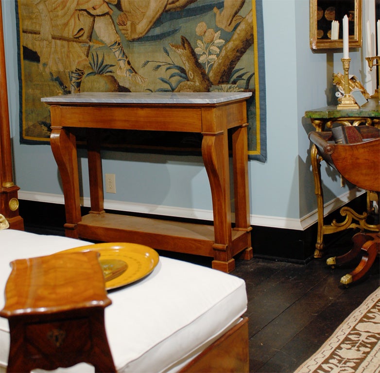 Restauration Console in Cherry with Marble top circa 1820