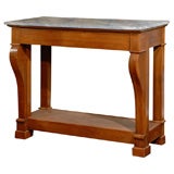 Restauration Console in Cherry with Marble top circa 1820