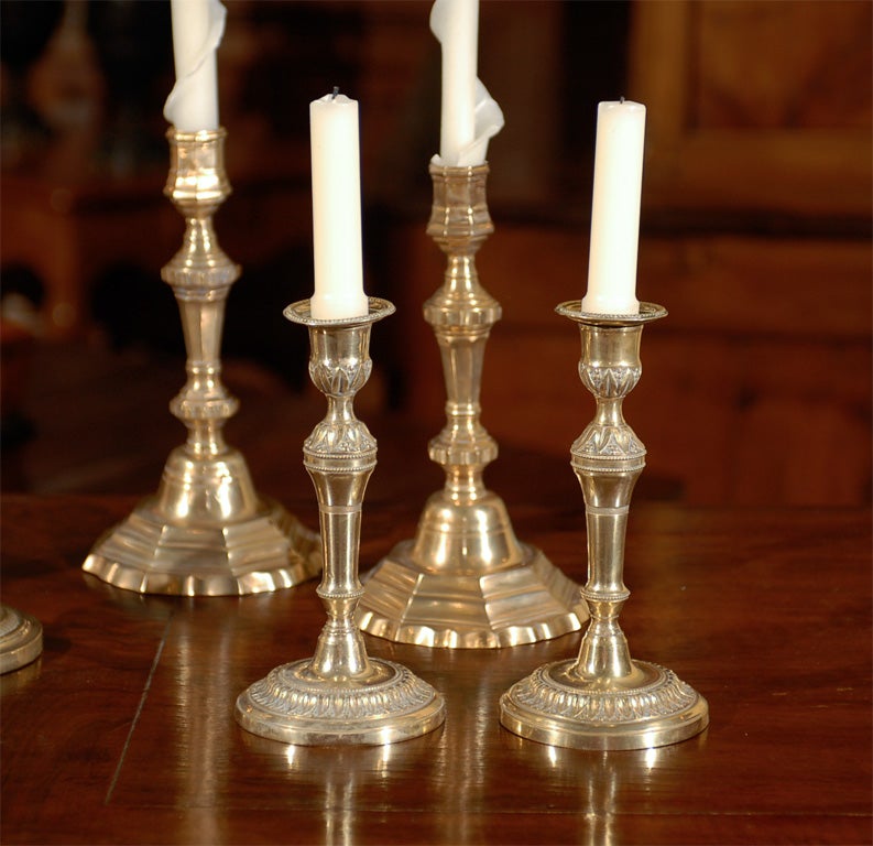French Collection of 18th and 19th century Candlesticks For Sale