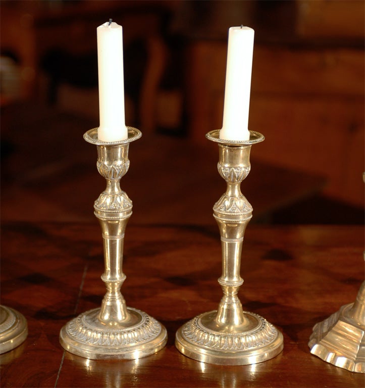 Bronze Collection of 18th and 19th century Candlesticks For Sale