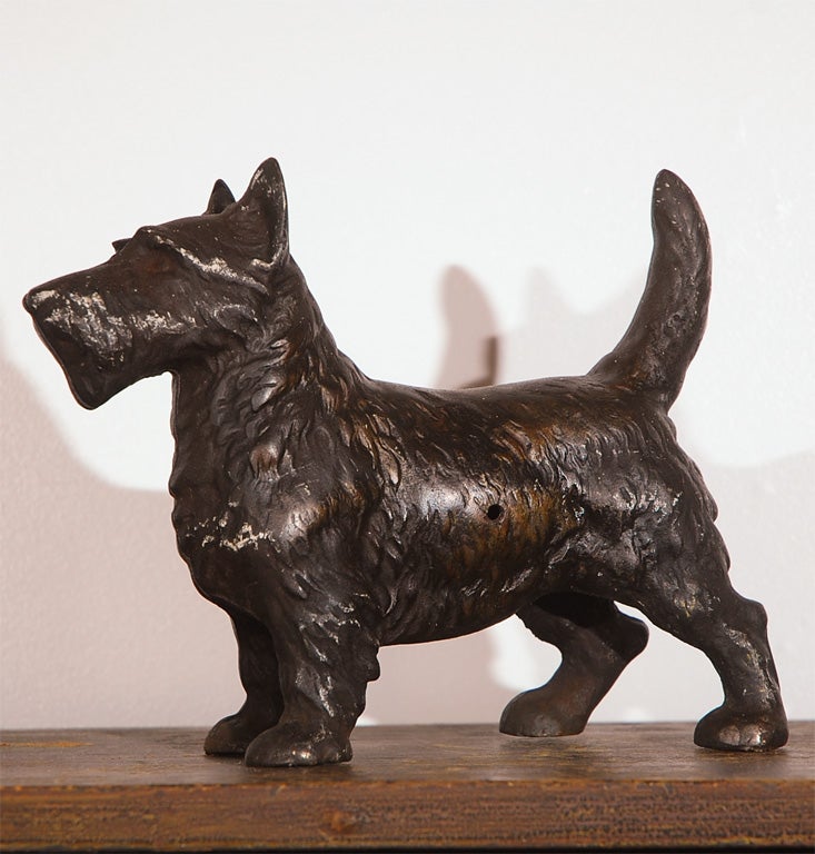 19THC SCOTTIE CAST IRON HUBLEY DOORSTOP