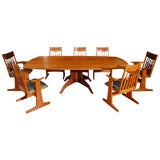 John Nyquist English Brown Oak & East Indian Rosewood Dining set