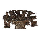 Large Scale Gilded Walnut Carving