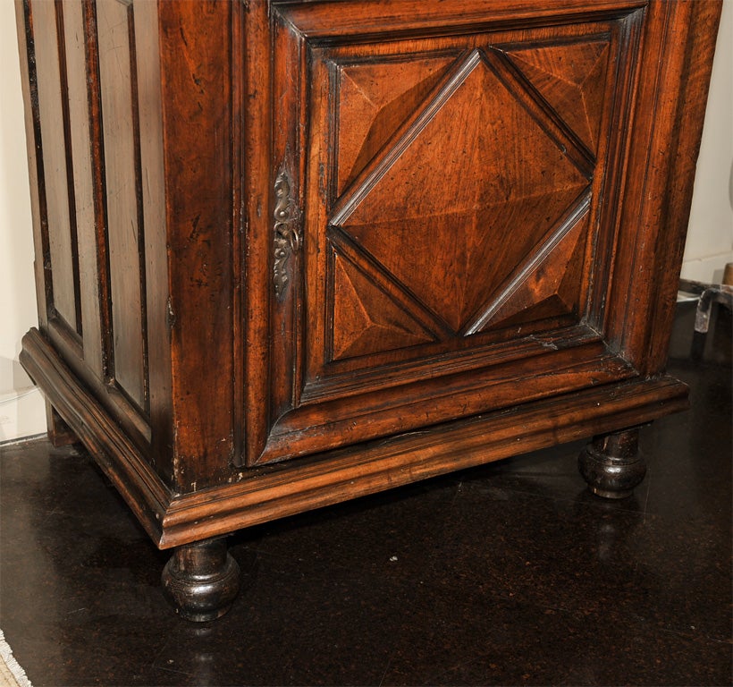 French Beautifully Carved Walnut Homme Debout