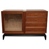 Stylish Mid-Century Mahogany Commode with Drawers