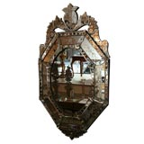 Antique Napoleon III period "Venetian" glass mirror
