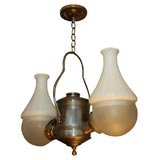 Used American tin oil powered ceiling light