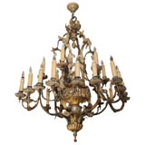 Caldwell iron and giltwood chandelier