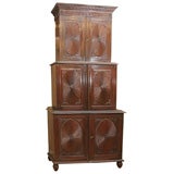 Antique Anglo-Indian 19th Century Graduated Bookcase Cabinet