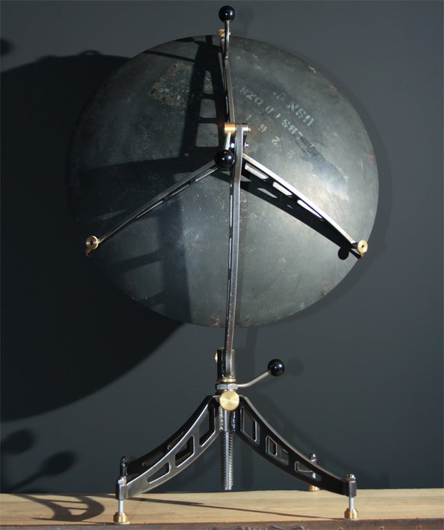 Concave Parabolic Mirror on Industrial Stand For Sale 2