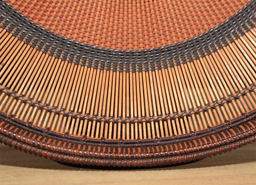 Mid-20th Century Japanese Woven Basket Tray For Sale