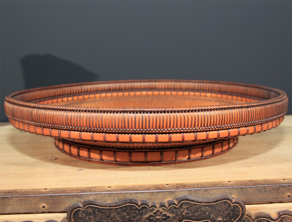 Japanese Woven Basket Tray For Sale 2