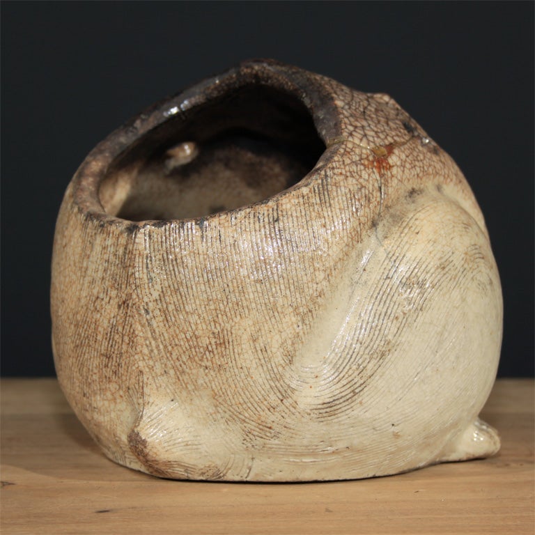 Carved Japanese Rabbit Shaped Ceramic Hand Warmer