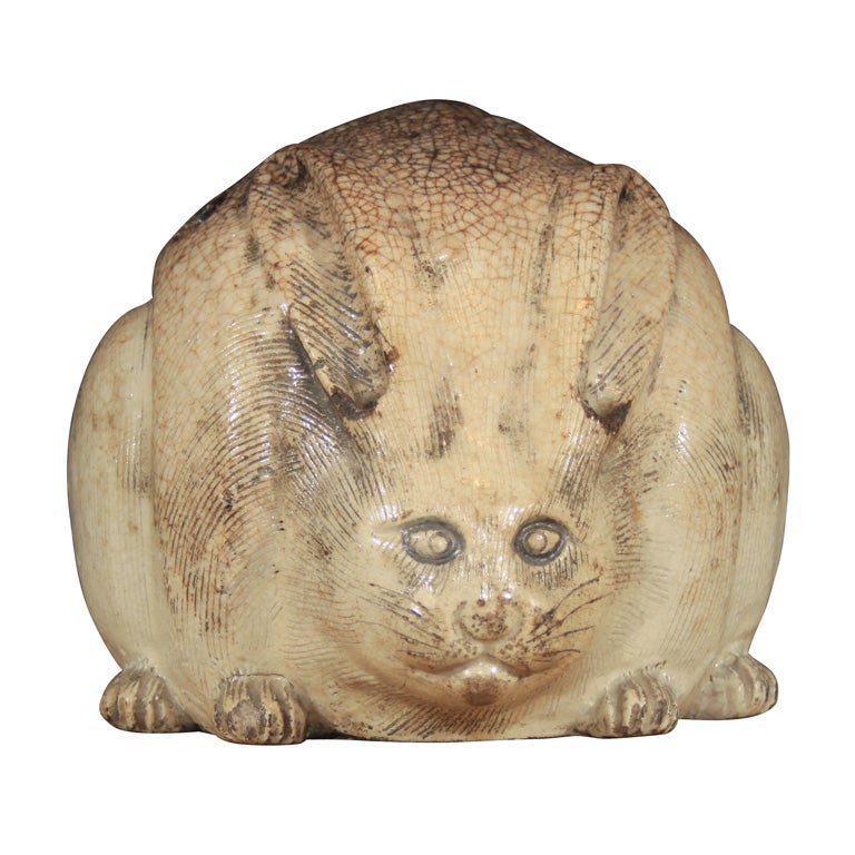 Japanese Rabbit Shaped Ceramic Hand Warmer