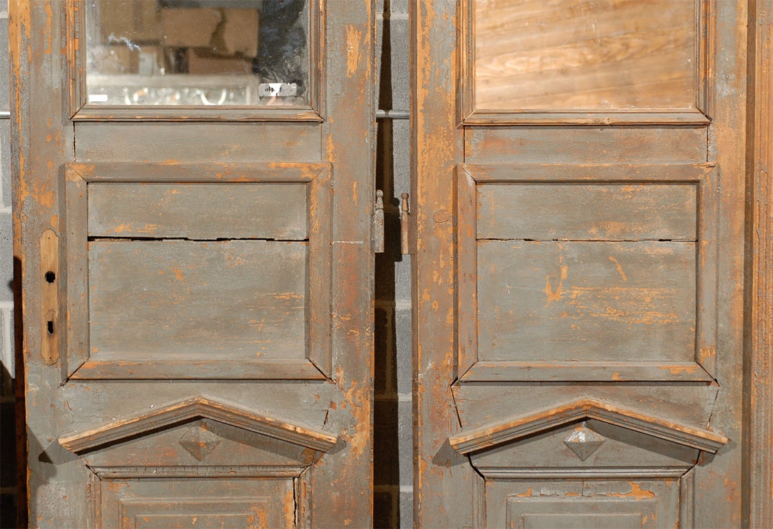 Pair Early 19th Century Directoire Mirrored Doors In Good Condition In New Jersey City, NJ