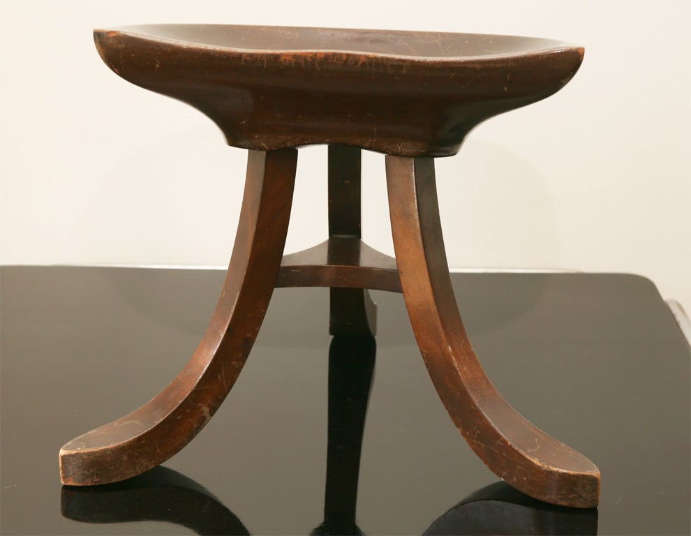 Mahogany Adolf Loos Stool