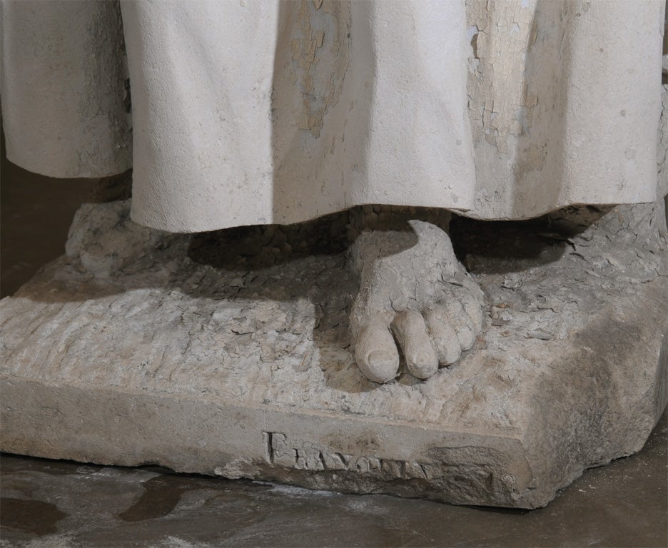 Pair of Late 18th Century Stone Statues from a Monastery in Northern ...