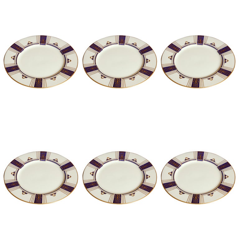 Set of 6 Tiffany Dinner Plates For Sale at 1stdibs