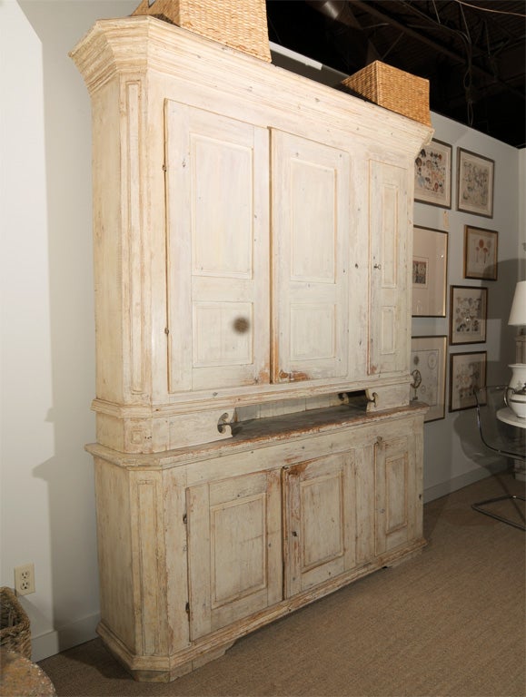 19th C. Swedish Buffet a Deux Corps