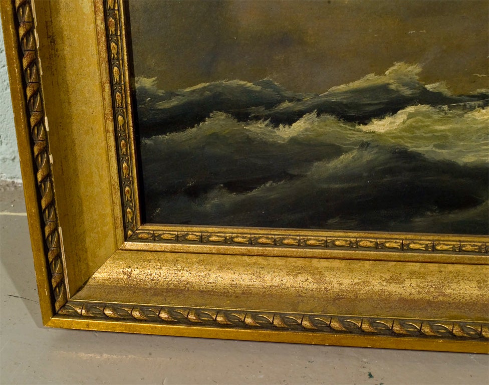 William Pierce Stubbs Oil on Canvas of Clipper Ship 