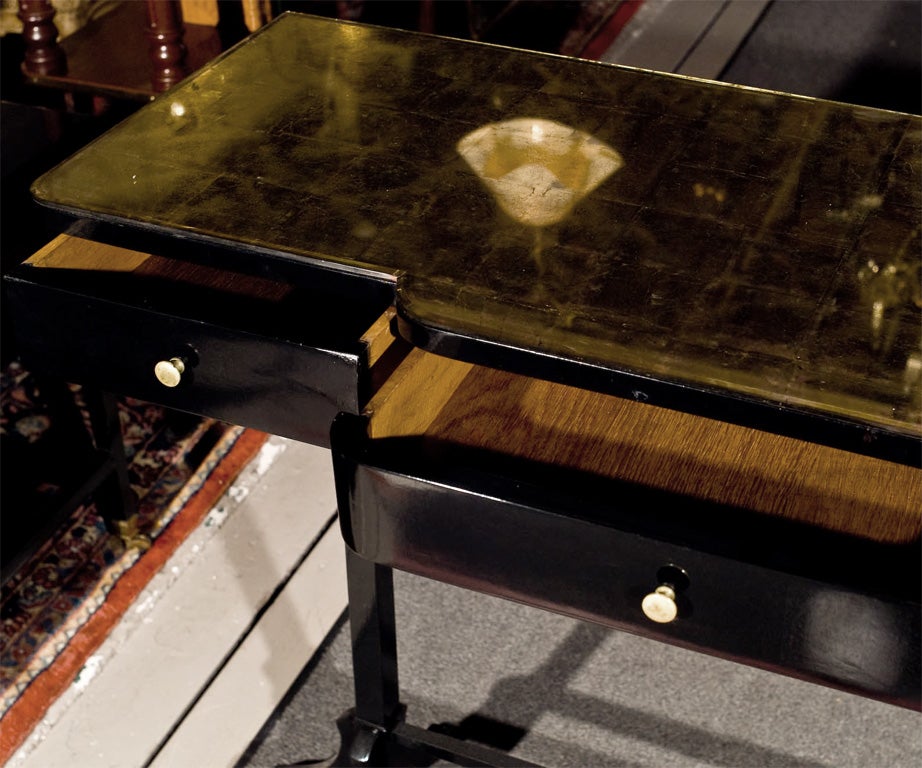 Stamped Jansen Ebonized Console Table