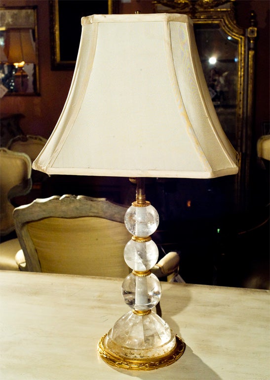 Pair of Rock Crystal Lamps