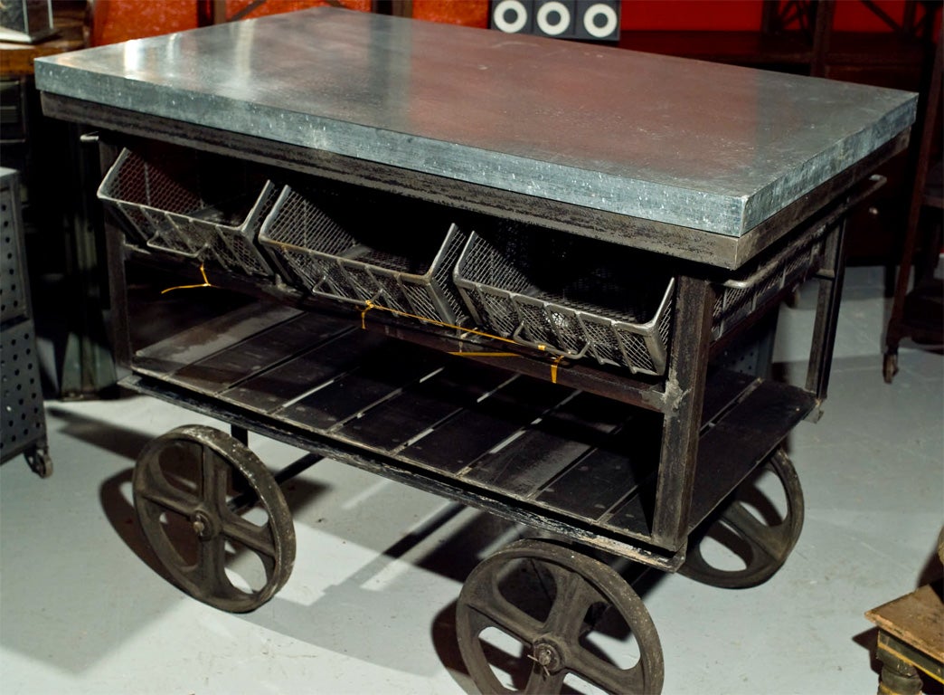 Vintage Factory Station Cart 3