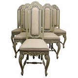 Set of 6 painted dining chairs
