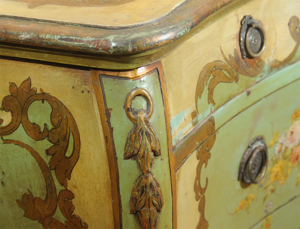 Louis XV 19th Century Venetian Painted Commode