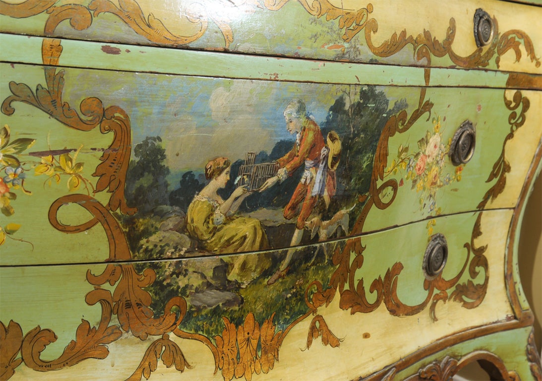 Italian 19th Century Venetian Painted Commode