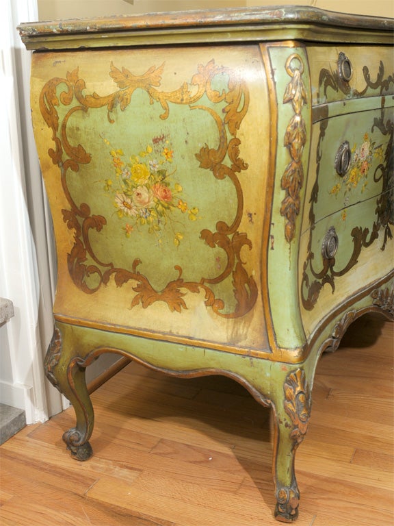 Giltwood 19th Century Venetian Painted Commode