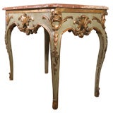 18TH CENTURY VENETIAN CONSOLE WITH MARBLE TOP