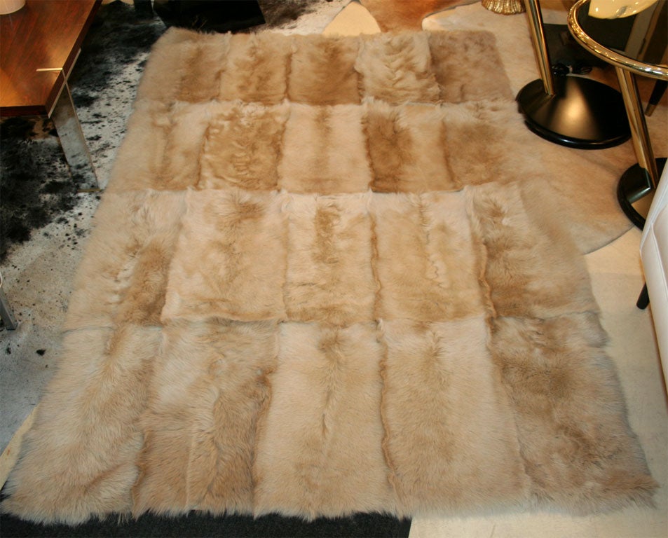 Beautiful shearling rug/throw. We custom make rugs and throws. Any size, any color.