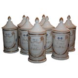 Antique 19th Century French Old Paris Porcelain Apothecary Jars