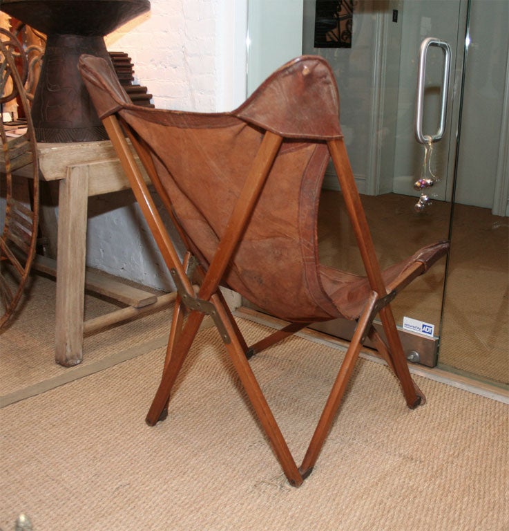 Pair of 19th Century English Leather Campaign Chairs 3