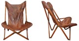 Pair of 19th Century English Leather Campaign Chairs