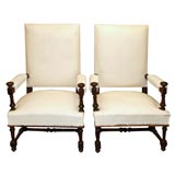 Pair of Large, Continental Fauteuil