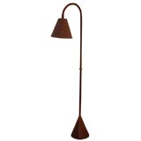 Jacques Adnet Leather Floor Light