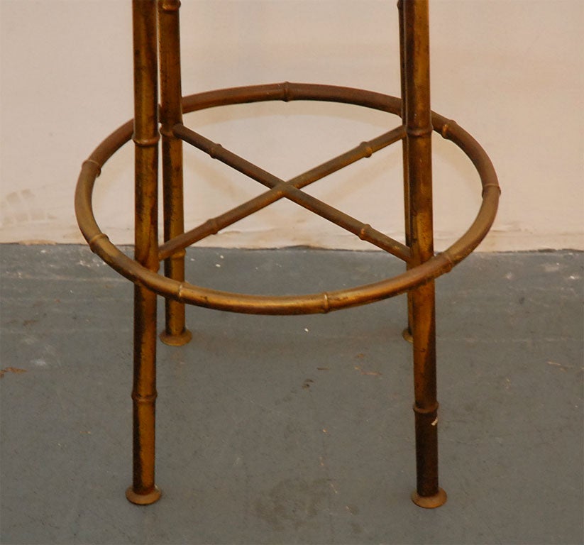 Italian Brass Bamboo Barstools 1